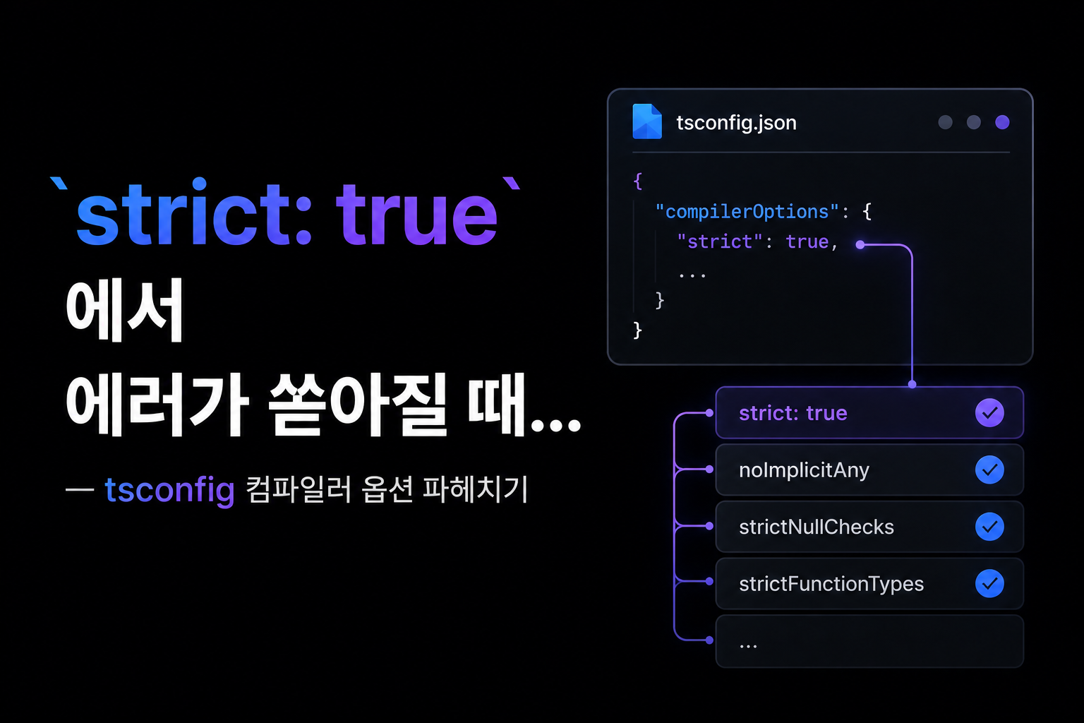 `strict: true`에서 에러가 쏟아질 때... — tsconfig 컴파일러 옵션 파헤치기